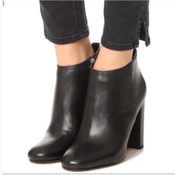 Sam edelman black leather booties Clearance